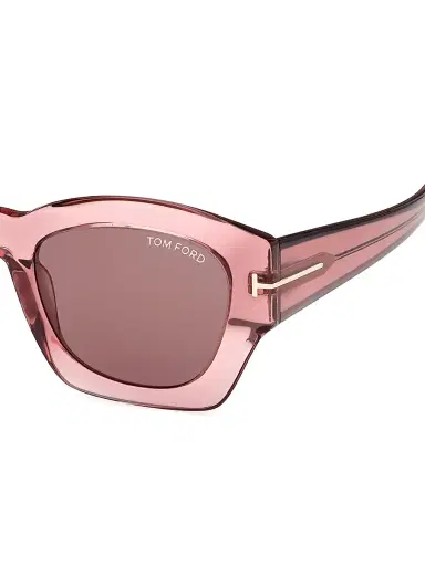 Tom Ford Women's Guilliana 52MM Geometric Sunglasses - Transparent Pink Brown | Thumbnail 3 Tom Ford Women's Guilliana 52MM Geometric Sunglasses - Transparent Pink Brown | Thumbnail 3