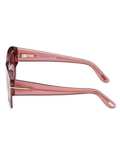 Tom Ford Women's Guilliana 52MM Geometric Sunglasses - Transparent Pink Brown | Thumbnail 4 Tom Ford Women's Guilliana 52MM Geometric Sunglasses - Transparent Pink Brown | Thumbnail 4