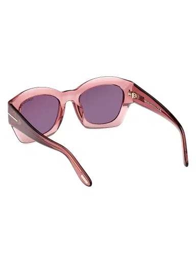 Tom Ford Women's Guilliana 52MM Geometric Sunglasses - Transparent Pink Brown | Thumbnail 5 Tom Ford Women's Guilliana 52MM Geometric Sunglasses - Transparent Pink Brown | Thumbnail 5