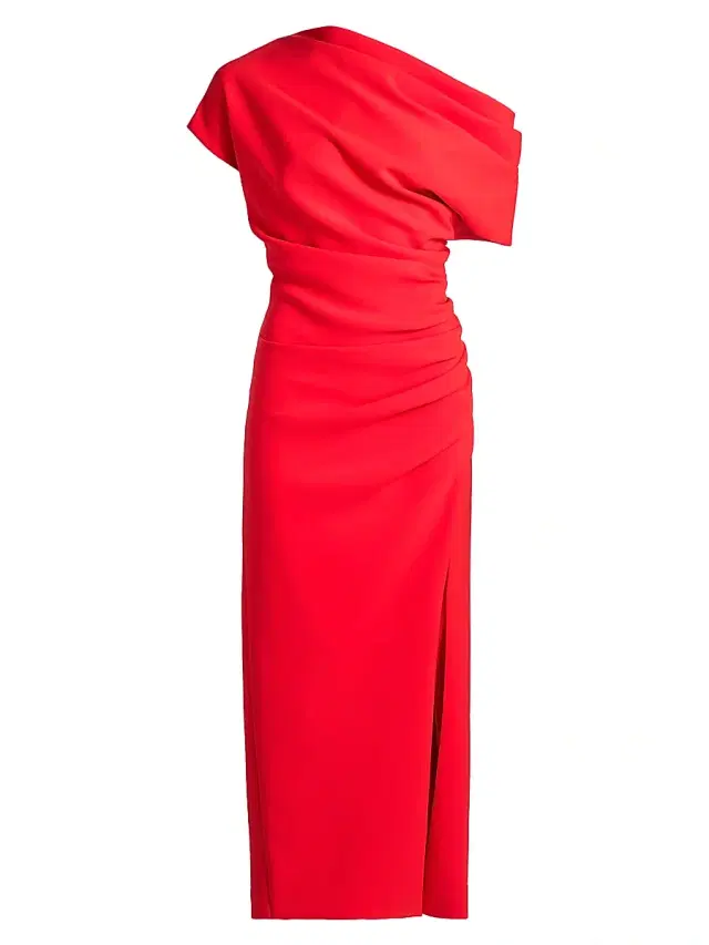 Amsale Women's One-Shoulder Cocktail Dress - Persimmon