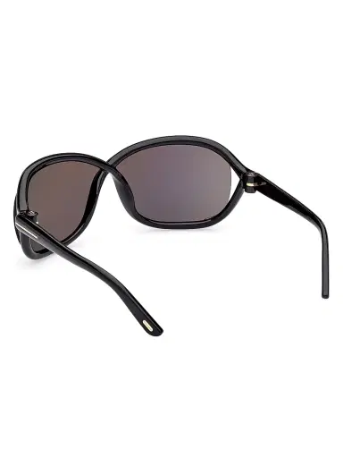 TOM FORD Women's Fernanda 68MM Square Sunglasses - Shiny Black Smoke | Thumbnail 5