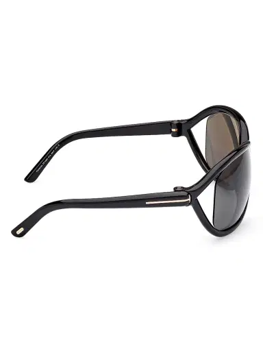 TOM FORD Women's Fernanda 68MM Square Sunglasses - Shiny Black Smoke | Thumbnail 7