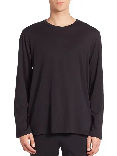 Hanro Men's Night And Day Solid Long Sleeve Tee | Thumbnail 3 Hanro Men's Night And Day Solid Long Sleeve Tee | Thumbnail 3