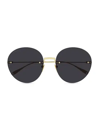 Gucci Women's Pure Metal 60MM Rimless Sunglasses - Gold Dark Grey | Thumbnail 1 Gucci Women's Pure Metal 60MM Rimless Sunglasses - Gold Dark Grey | Thumbnail 1