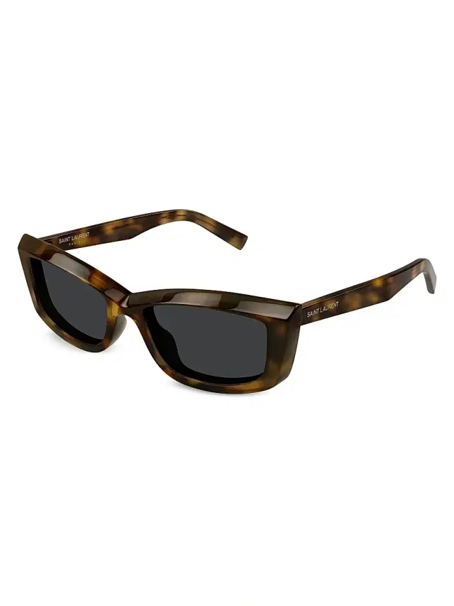 Women's Lignes Pointues 54MM Acetate Cat-Eye Sunglasses - Havana Dark Grey