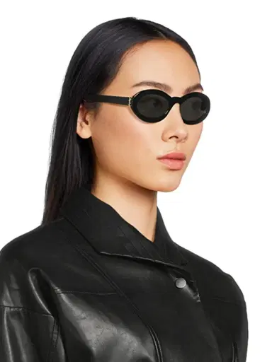 Saint Laurent Women's Monogram Hinge 52MM Acetate Oval Sunglasses | Thumbnail 4 Saint Laurent Women's Monogram Hinge 52MM Acetate Oval Sunglasses | Thumbnail 4