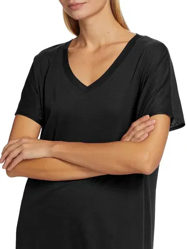 Hanro Women's Laura Short-Sleeve Shirt | Thumbnail 6