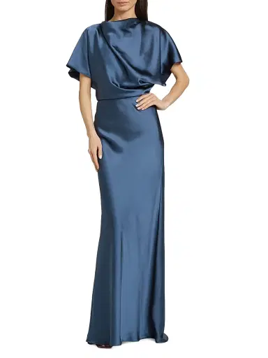 Amsale Women's Draped Satin Gown | Thumbnail 2 Amsale Women's Draped Satin Gown | Thumbnail 2