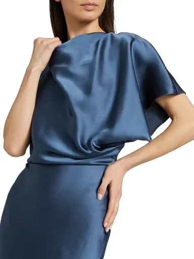 Amsale Women's Draped Satin Gown | Thumbnail 6 Amsale Women's Draped Satin Gown | Thumbnail 6