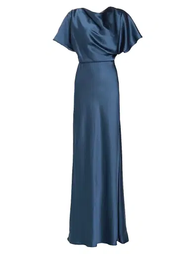Amsale Women's Draped Satin Gown | Thumbnail 1 Amsale Women's Draped Satin Gown | Thumbnail 1