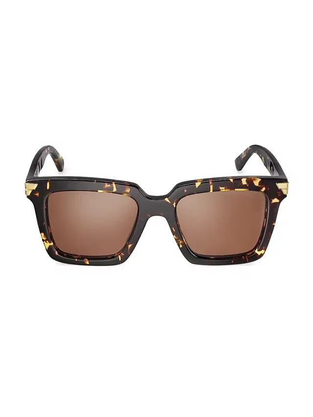 Bottega Veneta Women's Light Ribbon 53MM Square Sunglasses - Havana