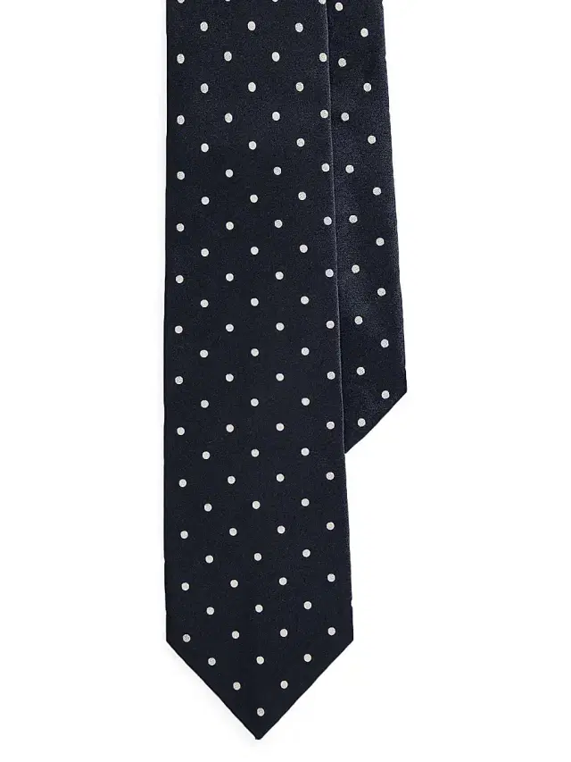 Men's Polka Dot Tie - Dark Navy