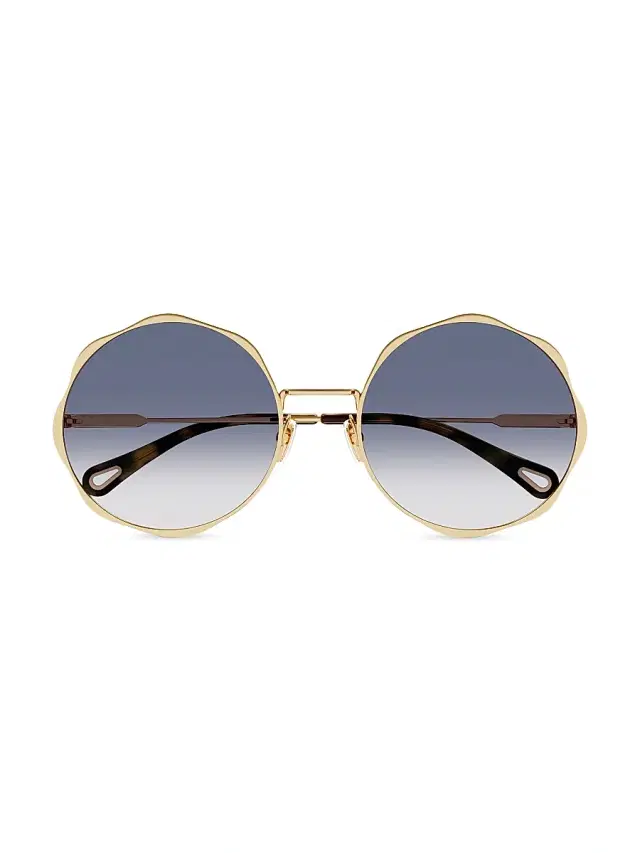 Chloé Women's Honoré 59MM Round Sunglasses - Blue Gradient