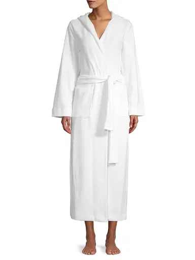 Hanro Women's Robe Selection Hooded Long Plush Robe | Thumbnail 3 Hanro Women's Robe Selection Hooded Long Plush Robe | Thumbnail 3