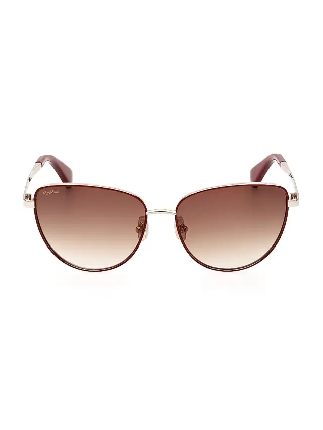 Max Mara Women's 56MM Cat-Eye Sunglasses - Gold Gradient Brown
