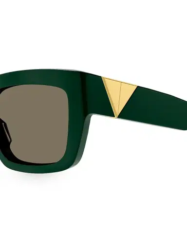 Bottega Veneta Women's Triangle 57MM Rectangular Sunglasses - Green | Thumbnail 4 Bottega Veneta Women's Triangle 57MM Rectangular Sunglasses - Green | Thumbnail 4