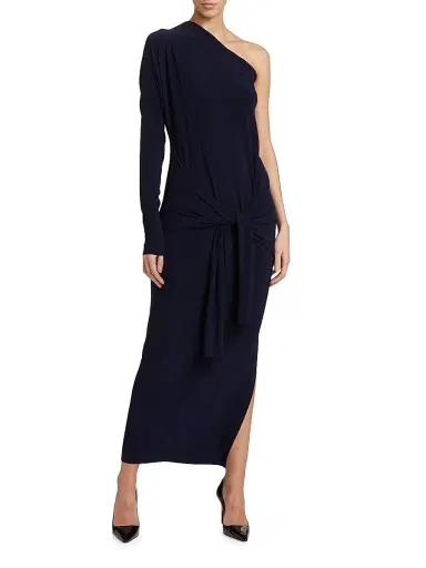 Norma Kamali Women's One-Shoulder Draped Maxi Dress | Thumbnail 2 Norma Kamali Women's One-Shoulder Draped Maxi Dress | Thumbnail 2