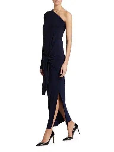 Norma Kamali Women's One-Shoulder Draped Maxi Dress | Thumbnail 4 Norma Kamali Women's One-Shoulder Draped Maxi Dress | Thumbnail 4