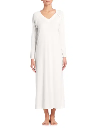Hanro Women's Pure Essence Long-Sleeve Gown | Thumbnail 3 Hanro Women's Pure Essence Long-Sleeve Gown | Thumbnail 3