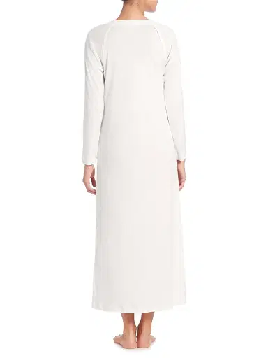 Hanro Women's Pure Essence Long-Sleeve Gown | Thumbnail 4 Hanro Women's Pure Essence Long-Sleeve Gown | Thumbnail 4