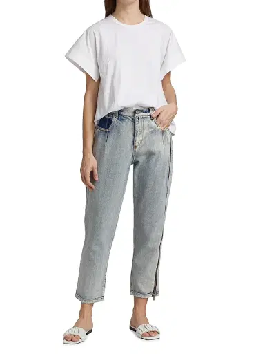3.1 Phillip Lim Women's High-Rise Zip Detail Straight-Leg Jeans - Indigo - Size 10 | Thumbnail 2