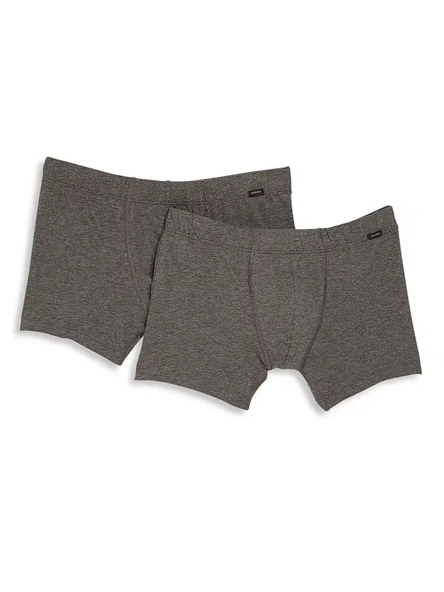 Hanro Cotton Essentials 2-Pack Boxer Briefs - Coal Melange
