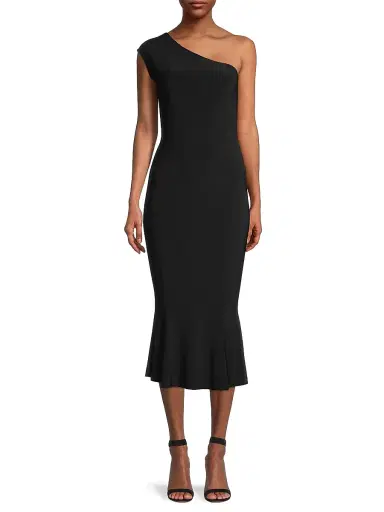 Norma Kamali Women's One Shoulder Fishtail Dress - Black - Size Small | Thumbnail 3