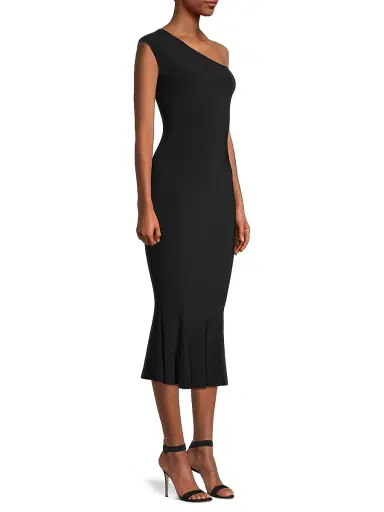 Norma Kamali Women's One Shoulder Fishtail Dress - Black - Size Small | Thumbnail 4