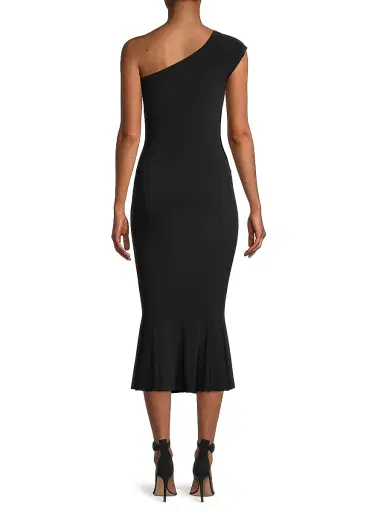 Norma Kamali Women's One Shoulder Fishtail Dress - Black - Size Small | Thumbnail 5