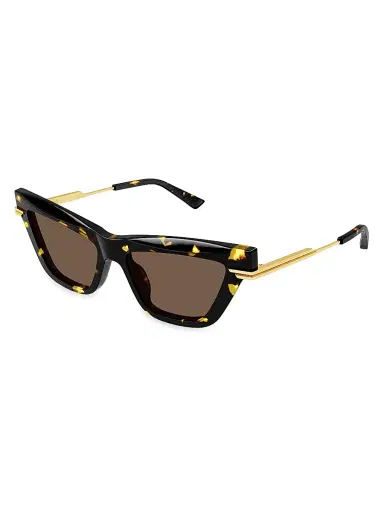 Bottega Veneta Women's Combi Acetate 54MM Cat-Eye Sunglasses - Havana | Thumbnail 3 Bottega Veneta Women's Combi Acetate 54MM Cat-Eye Sunglasses - Havana | Thumbnail 3