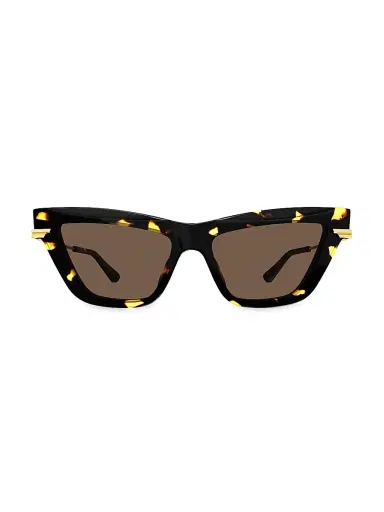 Bottega Veneta Women's Combi Acetate 54MM Cat-Eye Sunglasses - Havana | Thumbnail 1 Bottega Veneta Women's Combi Acetate 54MM Cat-Eye Sunglasses - Havana | Thumbnail 1