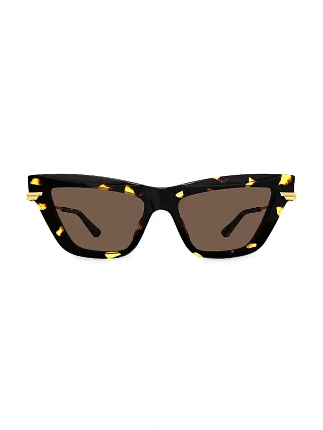Bottega Veneta Women's Combi Acetate 54MM Cat-Eye Sunglasses - Havana