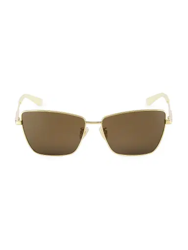 Bottega Veneta Women's Full Metal 59MM Rectangular Sunglasses | Thumbnail 1 Bottega Veneta Women's Full Metal 59MM Rectangular Sunglasses | Thumbnail 1