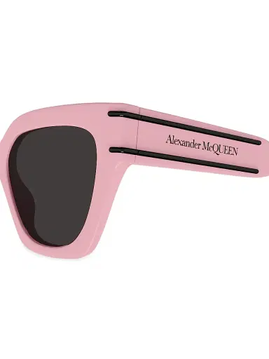 Alexander McQueen Women's Selvedge Lines 53MM Cat-Eye Sunglasses - Pink | Thumbnail 3