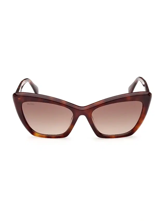 Max Mara Women's 57MM Cat-Eye Sunglasses - Dark Havana Gradient