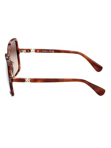 Max Mara Women's 60MM Square Sunglasses - Dark Brown Gradient | Thumbnail 4 Max Mara Women's 60MM Square Sunglasses - Dark Brown Gradient | Thumbnail 4
