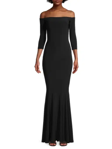 Norma Kamali Women's Off Shoulder Fishtail Gown | Thumbnail 3