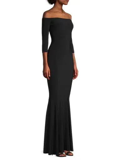 Norma Kamali Women's Off Shoulder Fishtail Gown | Thumbnail 4