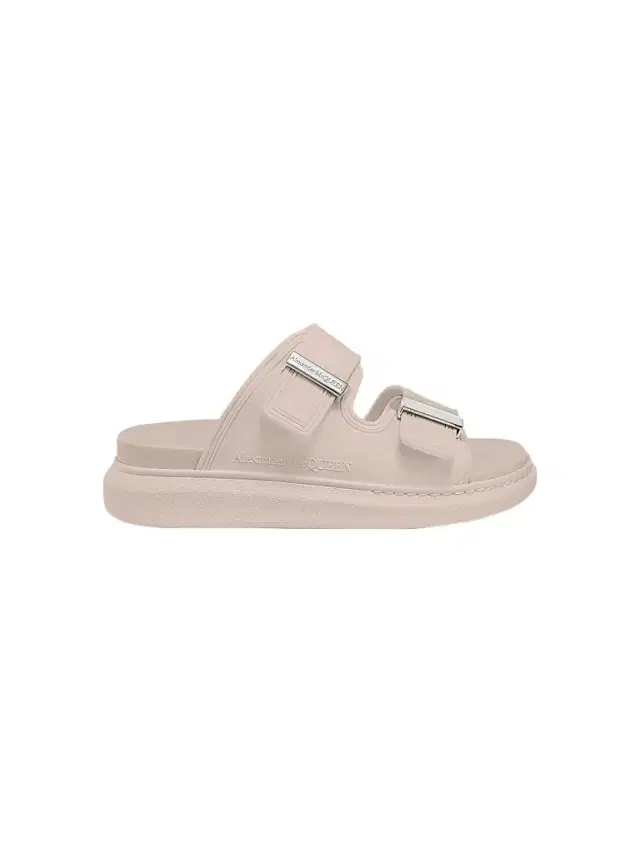 Women's Two-Band Rubber Slides - Pink Sandals