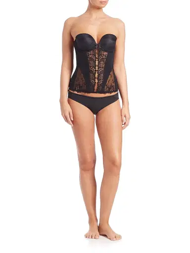 Simone Pérèle Women's Floral Lace Bustier - Black - Size 36B | Thumbnail 2