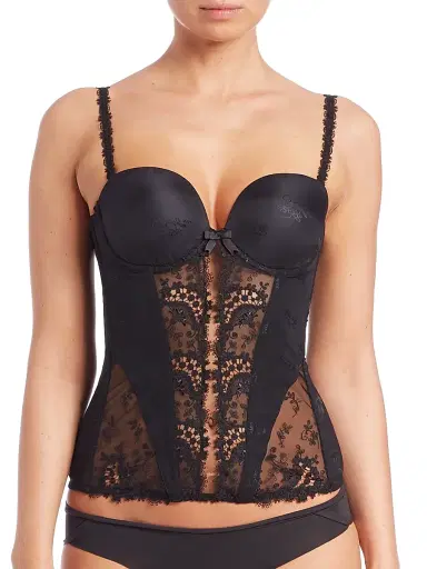 Simone Pérèle Women's Floral Lace Bustier - Black - Size 36B | Thumbnail 4