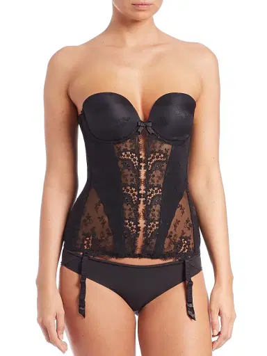 Simone Pérèle Women's Floral Lace Bustier - Black - Size 36B | Thumbnail 5