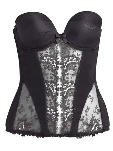 Simone Pérèle Women's Floral Lace Bustier - Black - Size 36B | Thumbnail 1