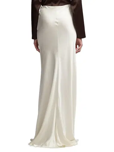 Ralph Lauren Collection Women's Masina Satin Maxi Skirt - Lux Cream - Size 8 | Thumbnail 4 Ralph Lauren Collection Women's Masina Satin Maxi Skirt - Lux Cream - Size 8 | Thumbnail 4