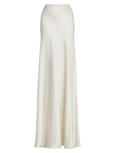 Ralph Lauren Collection Women's Masina Satin Maxi Skirt - Lux Cream - Size 8 | Thumbnail 1 Ralph Lauren Collection Women's Masina Satin Maxi Skirt - Lux Cream - Size 8 | Thumbnail 1