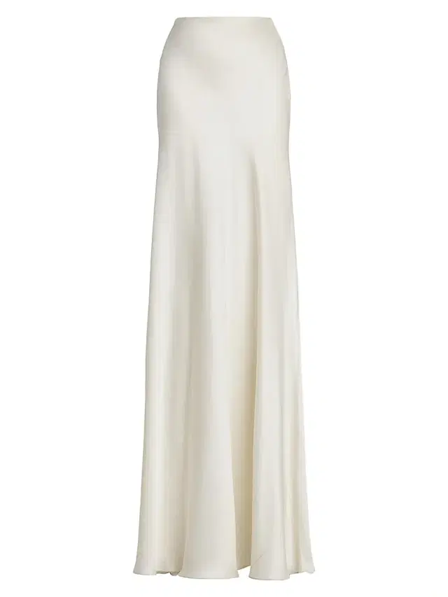Women's Masina Satin Maxi Skirt - Lux Cream