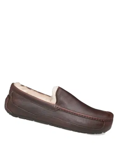 UGG Men's Unisex Ascot Leather Slippers - China Tea | Thumbnail 3 UGG Men's Unisex Ascot Leather Slippers - China Tea | Thumbnail 3