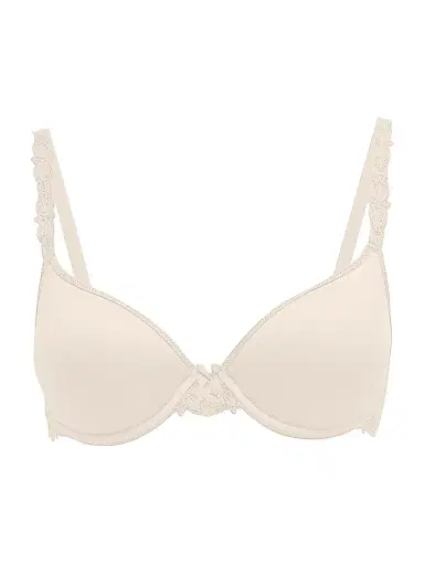 Chantelle Women's Smooth Custom-Fit Lace Trim Bra - Beige - Size 32G | Thumbnail 1