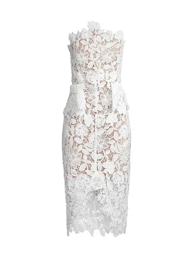 Elliatt Women's Optics Floral Lace Peplum Dress -