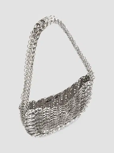 Rabanne Women's Iconic 1969 Moon Brass Shoulder Bag - Silver | Thumbnail 3